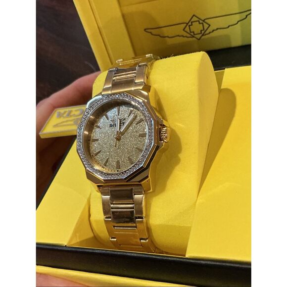 Invicta Speedway Women’s Watch 34mm Gold-Tone Bracelet Glitter Dial 49130 main image 4